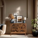 MID.YOU Široka Komoda Santjago Wood, Rjava | Shoptok.si