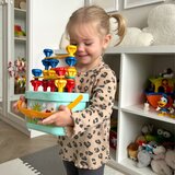 Woopie Green Montessori slagalica s klinovima u kutiji, toranj s perlicama | shoptok.hr