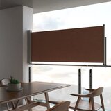 vidaXL Uvlačiva bočna tenda za terasu 100 x 300 cm smeđa | shoptok.hr