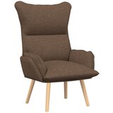 vidaXL Sproščujoči stol Rjava tkanina, (22054457) | Shoptok.si