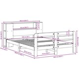 vidaXL Okvir kreveta bez madraca bijeli 160x200 cm od masivne borovine | shoptok.hr