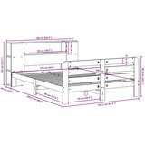 vidaXL Posteljni okvir brez vzmetnice bel 160x200 cm trdna borovina | Shoptok.si
