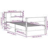 vidaXL Knjižna postelja brez vzmetnice bela 100x200 cm trdna borovina | Shoptok.si