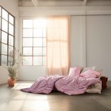 JUNA Rožnata enojna posteljnina iz bombažnega perkala 140x200 cm Daisy – | Shoptok.si
