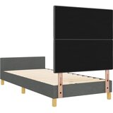  Krevetna konstrukcija Tamno siva 90 x 200 cm tkanina | shoptok.hr