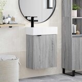  Jedinstveni ormar za kupaonicu s umivaonikom Siva Sonoma | shoptok.hr