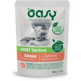 Oasy Chunks in Gravy Sterilized Adult losos v omaki, vrečka - 85 g 12 x 85 g | Shoptok.si
