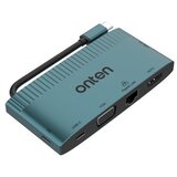  Dock stanica 6u1 sa hdmi 4k 30hz + vga 2k 60hz +ethernet rj45 100mbps + usb 3.0 + 2x usb type-c (otn-9503s) onten ( AD503 ) Cene