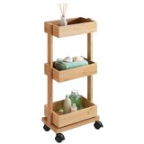 Wenko 3-nadstropna bambusova mobilna polica Tortona | Shoptok.si