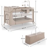 Kinderkraft Putni krevetić LEODY UP, Beige s dodacima | shoptok.hr
