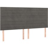 Box spring postelja z vzmetnico temno siva 200x200 cm žamet, (20725694) | Shoptok.si