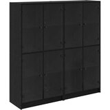  Highboard 2 pcs Crni hrast 68 x 37 x 142 cm Konstruirano drvo | shoptok.hr