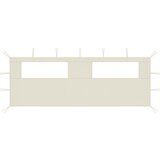 vidaXL 3070413 Gazebo Sidewall with Windows 6x2 m Cream (315302) | Shoptok.si