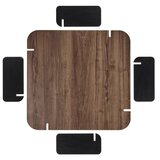 Hanah home Sto za dnevnu sobu Marais Venezia Walnut Wood Black | Eponuda.com