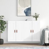 Zidni ormarići 2 kom bijeli visoki sjaj od konstruiranog drva | shoptok.hr