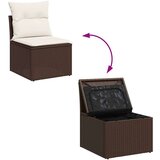 vidaXL 11-dijelni set vrtnih sofa od poliratana s jastucima smeđi | shoptok.hr