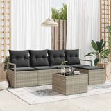  Set sofe 6 kom. Svjetlosiva poliratan 230 x 117 x 85 cm | shoptok.hr