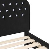  za djecu s uzglavljem Crna 90 x 190 cm Baršun | shoptok.hr