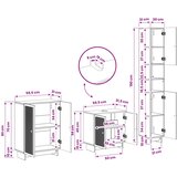  Set za kupaonicu od 3 dijela EDE Crna Konstruirano drvo | shoptok.hr