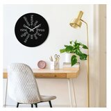WALLXPERT dekorativni metalni zidni sat hati black | ePonuda.com