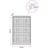  Gabion s žicom debljine 5 mm i mrežom 5x10 cm 100x20x150 cm | shoptok.hr