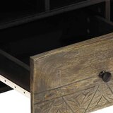TV omarica črna 100x33x46 cm trden mangov les, (21824073) | Shoptok.si