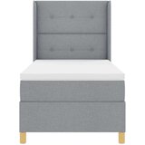 Box Spring Krevet s Madracem i LED Osvjetljenjem Svjetlosiva 100x200 cm Tkanina | shoptok.hr