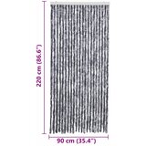  Zastor protiv insekata srebrni 90 x 220 cm šenil | shoptok.hr
