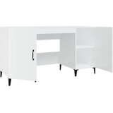  Radni stol visoki sjaj bijeli 140x50x75 cm konstruirano drvo | Shoptok.si