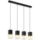 Eglo Montebaldo visilica/4, led, gu10, 4x5w, crno/zlatna | ePonuda.com