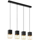 Eglo montebaldo visilica/4, led, gu10, 4x5w, crno/zlatna | shoptok.hr