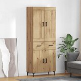 vidaXL Highboard Umjetnički hrast 69,5 x 34 x 180 cm Konstruirano drvo | shoptok.hr
