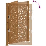 vidaXL Vrtna vrata 105x155 cm preperevanje jeklena ognjena oblika | Shoptok.si