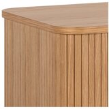 Actona Nizka komoda v hrastovem dekorju z drsnimi vrati v naravni barvi 160x80 cm Langley – | Shoptok.si