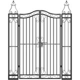 vidaXL Vrtna vrata črna 121x8x150 cm kovano železo | Shoptok.si