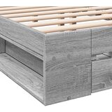vidaXL Posteljni okvir s predali siva sonoma 120x200 cm inženirski les | Shoptok.si