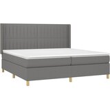  s oprugama i madracem tamnosivi 200 x 200 cm od tkanine | shoptok.hr