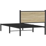  Metalni okvir kreveta bez madraca boja hrasta sonome 100x200 cm Slike