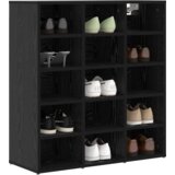 vidaXL ormar za cipele crni hrast 52.5 x 30 x 50 cm konstruirano drvo | shoptok.hr