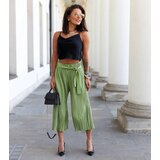 Gemre Light Green Wide Pleated Trousers Longo | shoptok.hr