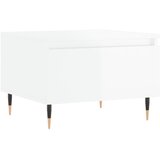  The Living Store Klubska mizica visok sijaj bela 50x46x35 cm inženirski les - Klubska Mizica, (21502343) | Shoptok.si