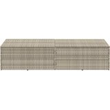  Vrtna kutija za pohranu svijetlosiva 220x50x58 cm poli ratan | shoptok.hr