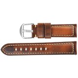 INF Italijanski usnjeni pašček za uro - A5 rjavo-rumen, jeklena zaponka, (22107750) | Shoptok.si