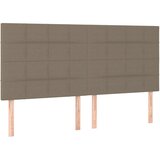 Maison Chic Posteljno vzglavje - Vzglavna omarica 4 kosa taupe 90x5x78/88 cm blago, (22077827) | Shoptok.si