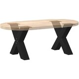 vidaXL noge kavne mize v obliki črke x 2 kosa črna 60x(42-43) cm jeklo | Shoptok.si