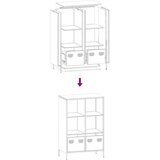  Visoka komoda crna 68x39x103 5 cm od čelika | shoptok.hr