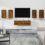  6-dijelni set TV ormarića boja dimljenog hrasta drveni Cijene