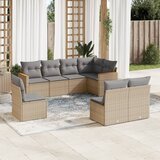  8-dijelni set vrtnih sofa s jastucima bež od poliratana | shoptok.hr