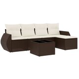 Maison Chic Seti vrtnega pohištva - Vrtna garnitura - Vrtni pohištvo set 6-delna z blazinami rjav poli ratan, (21804473) | Shoptok.si