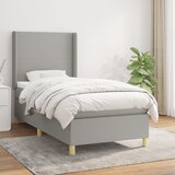 The Living Store Box spring postelja z vzmetnico svetlo siva 90x190 cm blago - Box Spring Postelja, (21503760) Cene